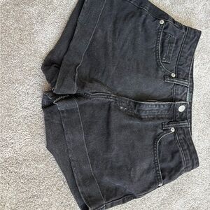 Black Denim Shorts